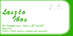 laszlo ibos business card